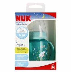 Pullo NUK First Choise Night, turkoosi, 6-18 kk, 150 ml hinta ja tiedot | Tuttipullot ja tarvikkeet | hobbyhall.fi