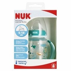 Pullo NUK First Choise, turkoosi väri, 6-18 kk, 150 ml hinta ja tiedot | Tuttipullot ja tarvikkeet | hobbyhall.fi