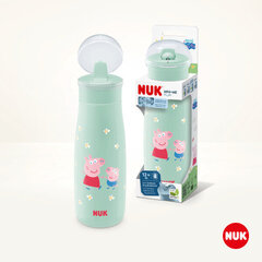 NUK Mini-Me Peppa Pig juomapullo, vihreä, 12+ kk, 450 ml hinta ja tiedot | Tuttipullot ja tarvikkeet | hobbyhall.fi