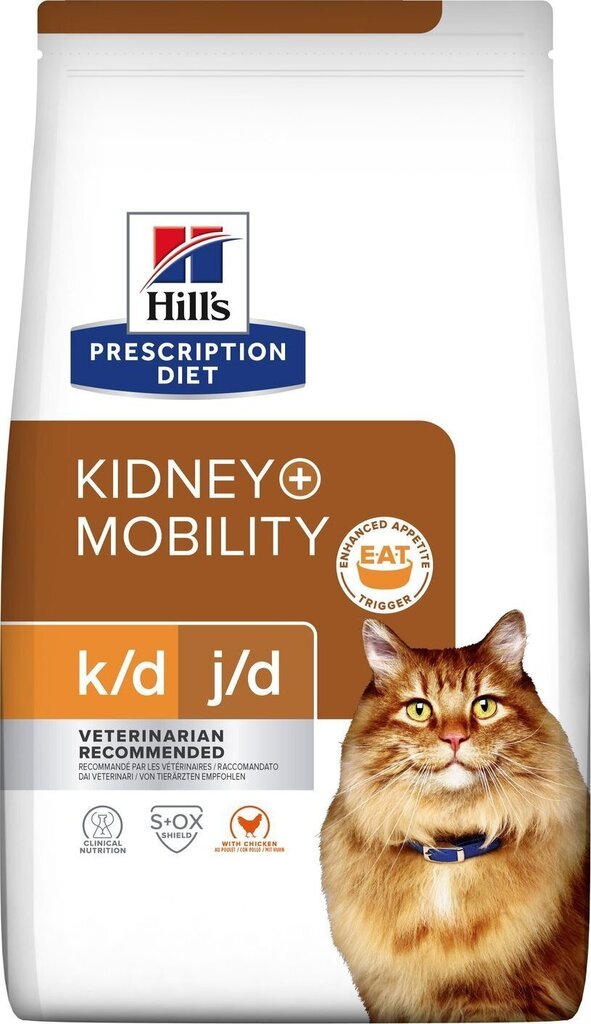 Hill's Prescription Diet Feline k/d + Mobility kanan kanssa, 3 kg hinta ja tiedot | Kissan kuivaruoka | hobbyhall.fi