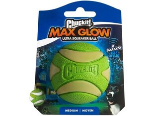 Koiran lelu Chuckit! Max Glow Ultra Squeeker Ball, M, vihreä hinta ja tiedot | Koiran lelut | hobbyhall.fi