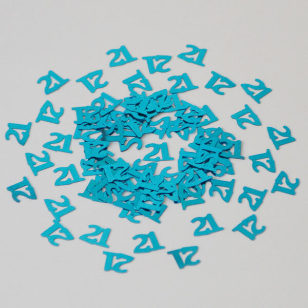 15 g Happy Birthday Party Confetti numero digitaalinen 13 16 18 20 21 30 40-21 Sky Blue