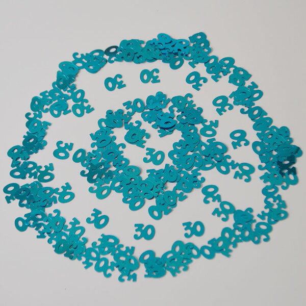 15 g Happy Birthday Party Confetti numero digitaalinen 13 16 18 20 21 30 40-30 Sky Blue