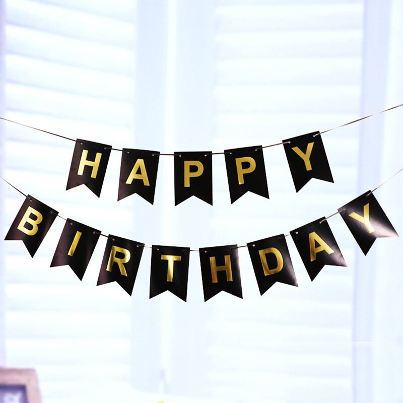 13 kpl/setti Rose Pink Happy Birthday Banner Signs Kultaisensininen Hanging-NO 3 hinta ja tiedot | Hauskat juhlapelit ja -tuotteet | hobbyhall.fi