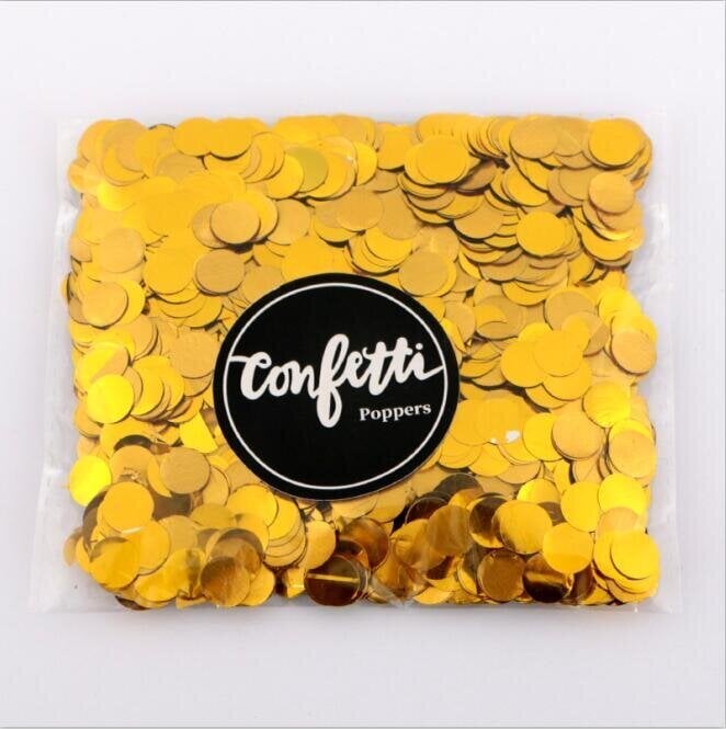 30g 1cm / 2,5cm Metallic Rose Gold Confetti Syntymäpäivä Ilmapallo Filer-kulta hinta ja tiedot | Hauskat juhlapelit ja -tuotteet | hobbyhall.fi