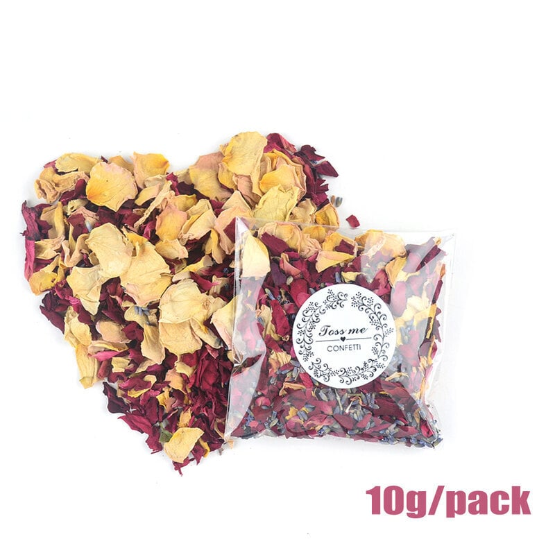 10/50g Natural Wedding Confetti Kuivatut terälehdet Pop Morsiussuihku - 10g b hinta ja tiedot | Hauskat juhlapelit ja -tuotteet | hobbyhall.fi