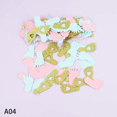 100/150 kpl Gender Reveal Party Confetti Oh Baby Pink Blue Gold-A04-150 kpl hinta ja tiedot | Hauskat juhlapelit ja -tuotteet | hobbyhall.fi