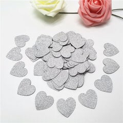 100kpl Glittler Rose Gold 3cm Sydänpaperi Konfetti Hääkortti Paperi-Las05 hopea hinta ja tiedot | Hauskat juhlapelit ja -tuotteet | hobbyhall.fi