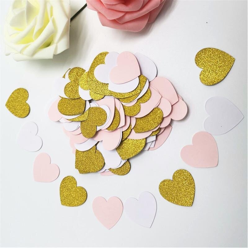 100 kpl Glittler Rose Gold 3cm Sydänpaperi Konfetti Hääkortti Paperi-Las07 vaaleanpunainen kulta sekoitus hinta ja tiedot | Hauskat juhlapelit ja -tuotteet | hobbyhall.fi