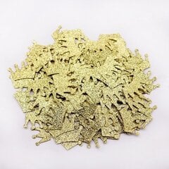 100 kpl Sormus Sequin Confetti Crown Paljetit Confetti Wedding Baby-Golden Crown hinta ja tiedot | Hauskat juhlapelit ja -tuotteet | hobbyhall.fi