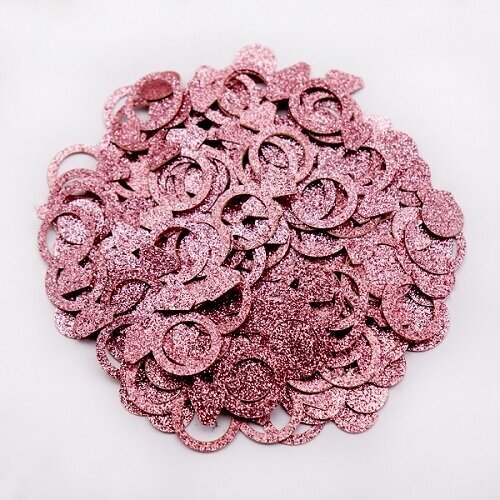 100 kpl/pakkaus Sormus Kruunu Glitter Rose Gold Paper Confetti Christmas-Rose kultasormus