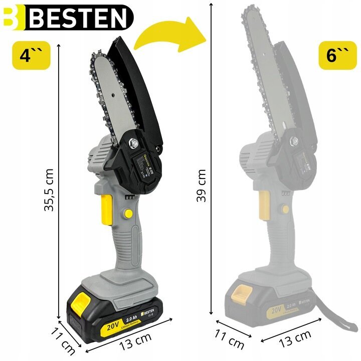 Akkuketjusaha BESTEN BE-2229 hinta ja tiedot | Moottorisahat | hobbyhall.fi