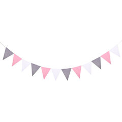 12 lippua 2,5 m 19 väriä Syntymäpäivän lippisbannerit Baby Shower Viiri-F02 hinta ja tiedot | Hauskat juhlapelit ja -tuotteet | hobbyhall.fi