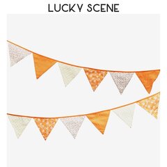 12 lippua Puuvillakangas Viiri Bunting Banner Juhlakoristeet Happy-L hinta ja tiedot | Hauskat juhlapelit ja -tuotteet | hobbyhall.fi