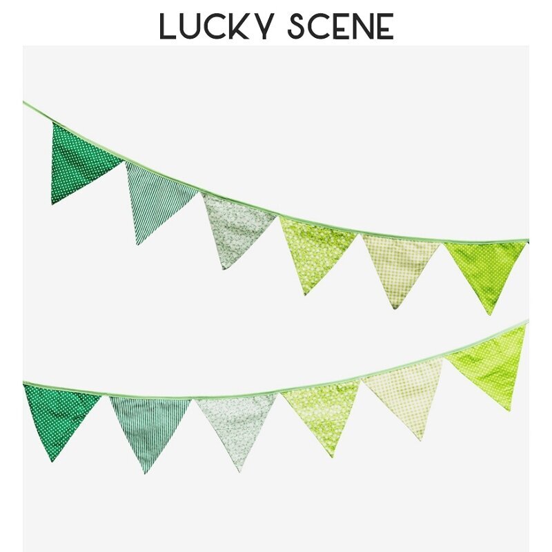 12 lippua Puuvillakangas Viiri Bunting Banner Juhlakoristeet Happy-P hinta ja tiedot | Hauskat juhlapelit ja -tuotteet | hobbyhall.fi