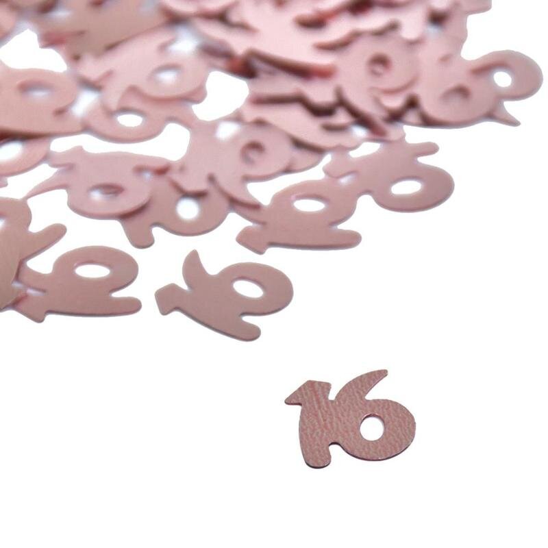 15g/pussit Rose Gold Happy Birthday Numero Konfetti Kuva 18 20 30 50 ruusukulta 16 hinta ja tiedot | Hauskat juhlapelit ja -tuotteet | hobbyhall.fi