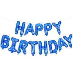 16 tuuman Happy Birthday Letter Ilmapallot Banner First Boy Girl Party-Tummansininen hinta ja tiedot | Hauskat juhlapelit ja -tuotteet | hobbyhall.fi