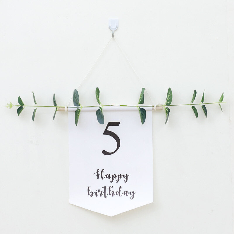 1-9th White Birthday Bunting Happy Birthday Banner Garland First-5th Banner hinta ja tiedot | Hauskat juhlapelit ja -tuotteet | hobbyhall.fi