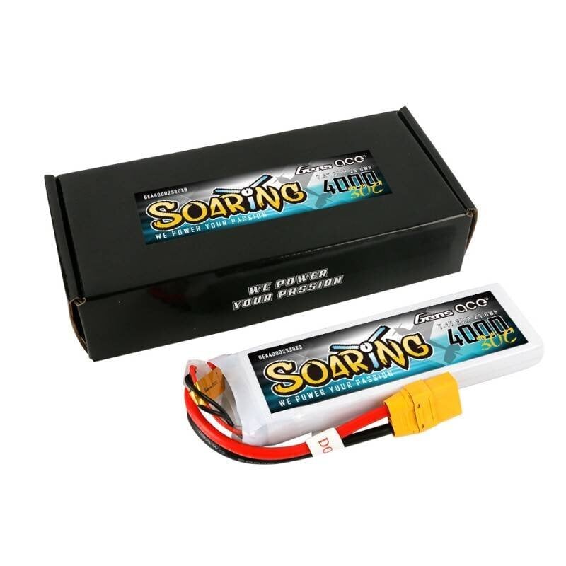 Akku Gens Ace Soaring 4000mAh 7.4V 30C 2S1P XT90 hinta ja tiedot | Poikien lelut | hobbyhall.fi