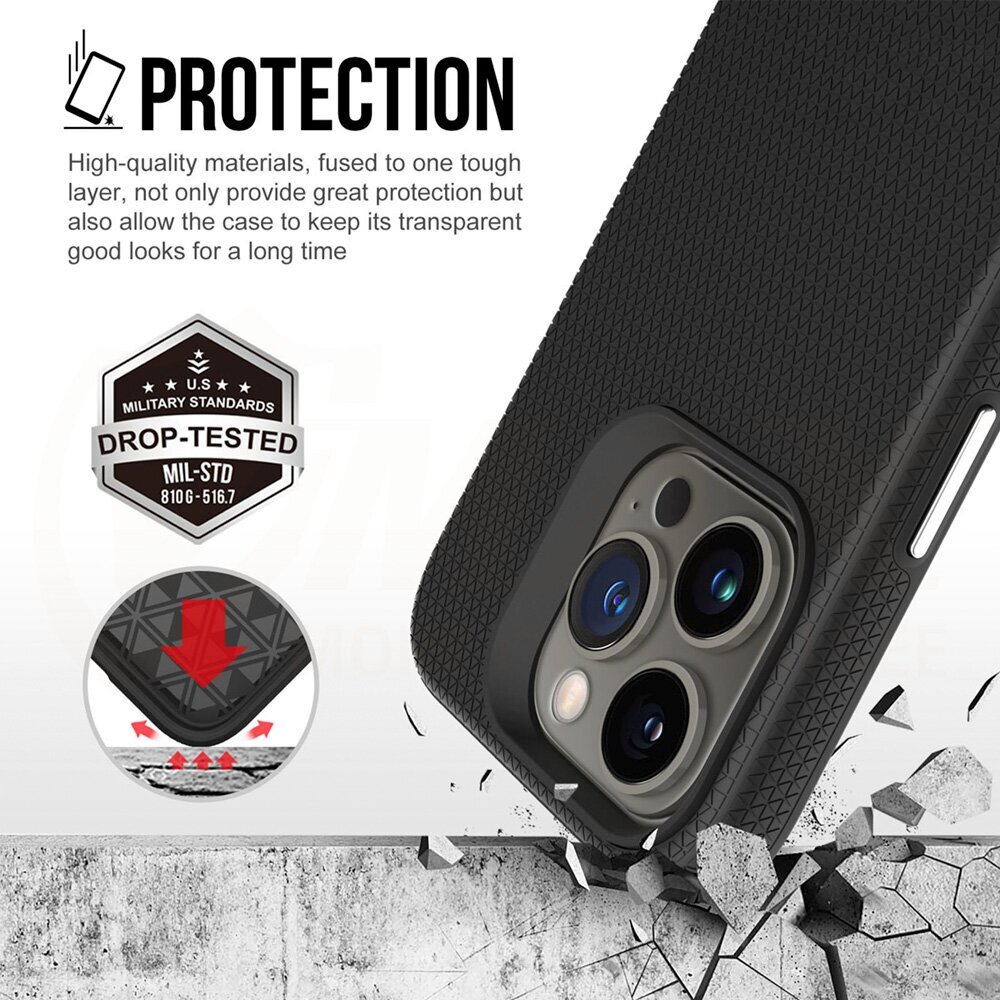 Vmax Triangle Case for Samsung Galaxy S23 FE black hinta ja tiedot | Puhelimen kuoret ja kotelot | hobbyhall.fi