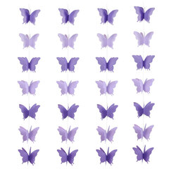 2,8 m värikäs 3D Butterfly Paper Garland Banner syntymäpäiväjuhliin - violetti hinta ja tiedot | Hauskat juhlapelit ja -tuotteet | hobbyhall.fi