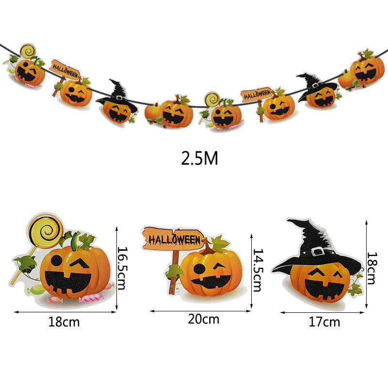 2022 Happy Halloween -lippuseppele Halloween-kotiin-Halloween-banneri F hinta ja tiedot | Hauskat juhlapelit ja -tuotteet | hobbyhall.fi