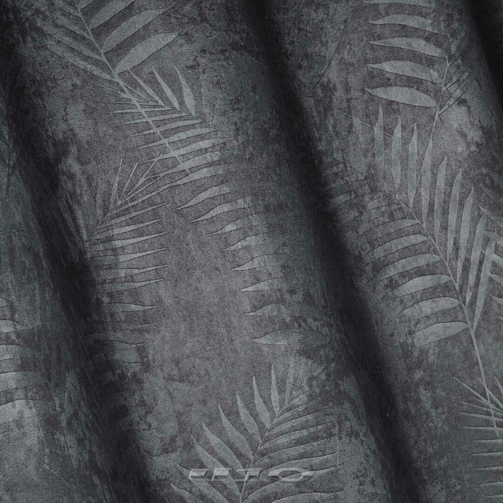 Douceur d'Intérieur Tropicaline -pimennysverho, tummanharmaa, 145 x 240 cm hinta ja tiedot | Verhot | hobbyhall.fi