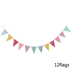 4M Värillinen Juutti Pellava Banner Viiri Syntymäpäivä Bunting Banner Seinä-monivärinen hinta ja tiedot | Hauskat juhlapelit ja -tuotteet | hobbyhall.fi