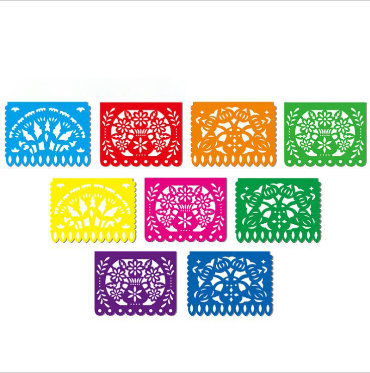 5 pakkausta meksikolaisia ​​juhlabannereita, suuri muovinen Papel Picado -banneri, -banneri6 hinta ja tiedot | Hauskat juhlapelit ja -tuotteet | hobbyhall.fi