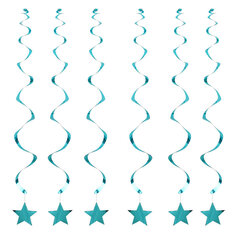 5-6 kpl/erä Star Swirls String Happy Birthday Spiral Streamers for-6 kpl-star-blue hinta ja tiedot | Hauskat juhlapelit ja -tuotteet | hobbyhall.fi