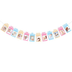 Baby Shower Poika Tyttö 12 kk valokuvakehysbanneri Ensimmäinen 1. syntymäpäivä - 6 tuumaa värikäs hinta ja tiedot | Hauskat juhlapelit ja -tuotteet | hobbyhall.fi