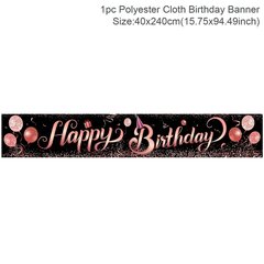 Black Gold Happy Birthday Banner Syntymäpäiväjuhlakoristeet Baby-Type 3 hinta ja tiedot | Hauskat juhlapelit ja -tuotteet | hobbyhall.fi