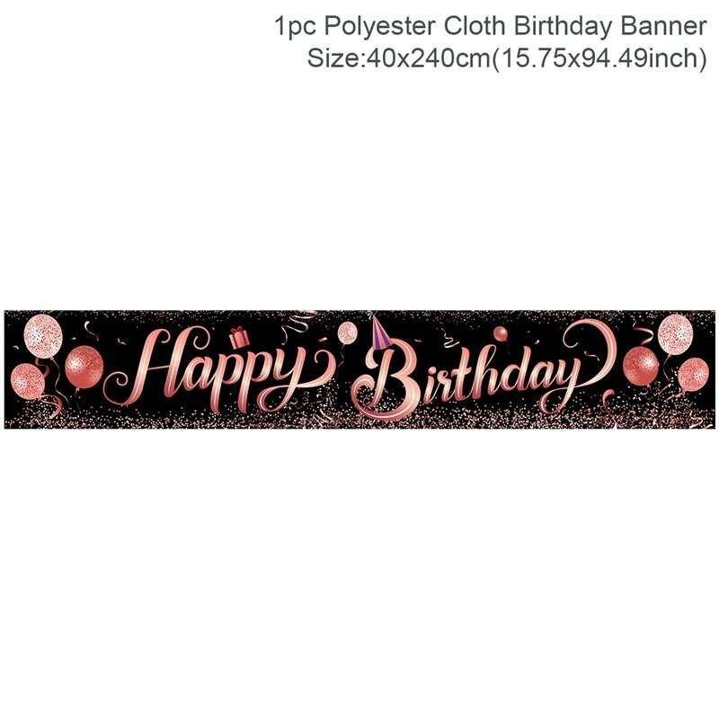 Black Gold Happy Birthday Banner Syntymäpäiväjuhlakoristeet Baby-Type 3 hinta ja tiedot | Hauskat juhlapelit ja -tuotteet | hobbyhall.fi