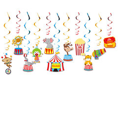 Sarjakuva Animal Baby Shower Happy Birthday Banner Carnival Circus-Spiraali roikkuu hinta ja tiedot | Hauskat juhlapelit ja -tuotteet | hobbyhall.fi