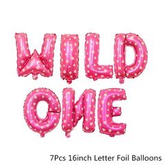 Chicinlife 1Set Wild One Banner Happy Birthday Juhlakoristeet Vauvanvaaleanpunainen hinta ja tiedot | Hauskat juhlapelit ja -tuotteet | hobbyhall.fi