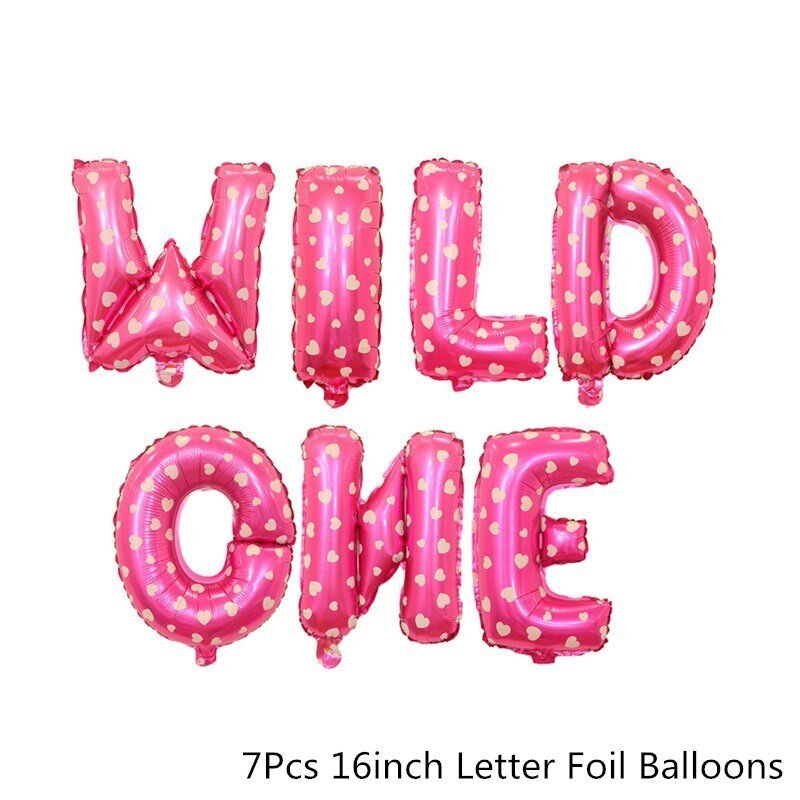 Chicinlife 1Set Wild One Banner Happy Birthday Juhlakoristeet Vauvanvaaleanpunainen hinta ja tiedot | Hauskat juhlapelit ja -tuotteet | hobbyhall.fi