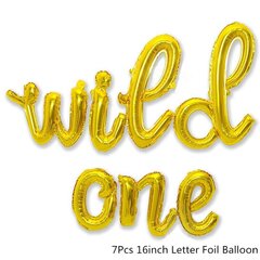 Chicinlife 1Set Wild One Banner Happy Birthday Juhlakoristeet Baby-Gold hinta ja tiedot | Hauskat juhlapelit ja -tuotteet | hobbyhall.fi