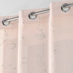 Arty Line -verho, persikka 140 x 240 cm, 1 kpl hinta ja tiedot | Verhot | hobbyhall.fi
