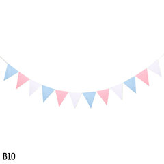 Värillinen huopakangas Garland Flags Bunting hääjuhlien sisustus-B10 hinta ja tiedot | Hauskat juhlapelit ja -tuotteet | hobbyhall.fi