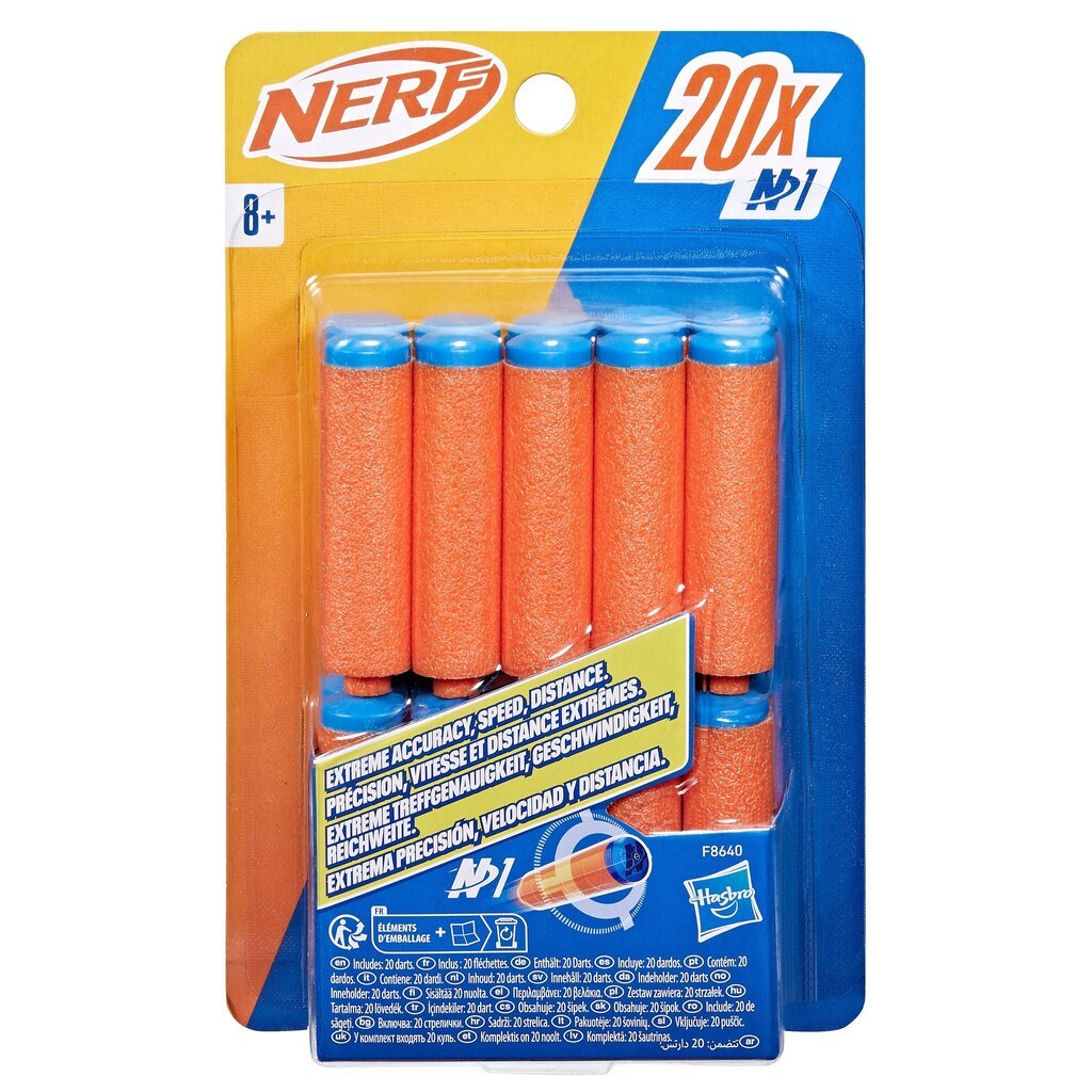 Lelupatruunat Nerf N Series, 20 kpl hinta ja tiedot | Poikien lelut | hobbyhall.fi