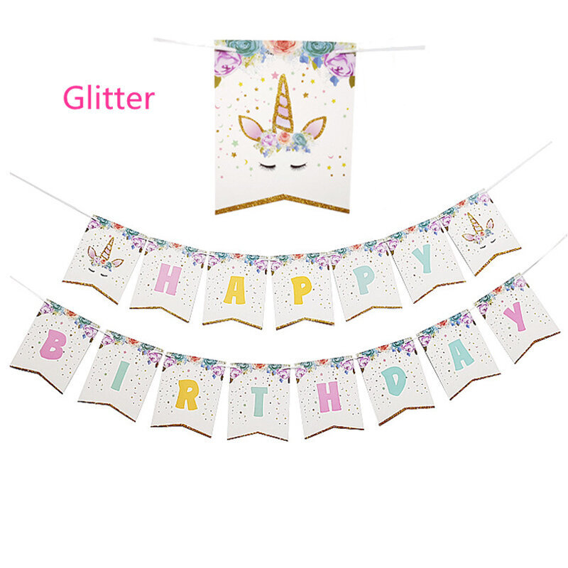 Danuyli 1 sarja paperia lasten hyvää syntymäpäivää lippu Banner party-C Glitter hinta ja tiedot | Hauskat juhlapelit ja -tuotteet | hobbyhall.fi