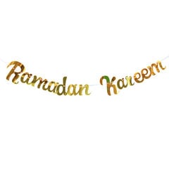 Eid Mubarak Ramadan Kareem Bannerit Glitter Peili Paperi Garland-Gold Ramadan Kareem hinta ja tiedot | Hauskat juhlapelit ja -tuotteet | hobbyhall.fi