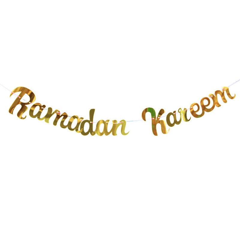 Eid Mubarak Ramadan Kareem Bannerit Glitter Peili Paperi Garland-Gold Ramadan Kareem hinta ja tiedot | Hauskat juhlapelit ja -tuotteet | hobbyhall.fi