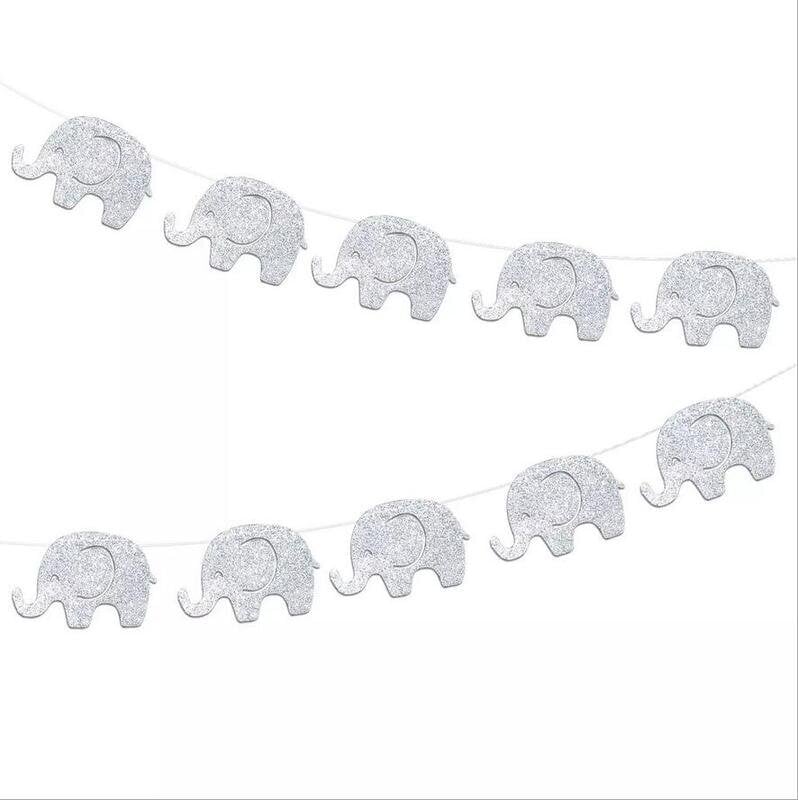 Elephant Confetti Scatter Baby Shower Paperibanneri Seppele hopeaa varten hinta ja tiedot | Hauskat juhlapelit ja -tuotteet | hobbyhall.fi