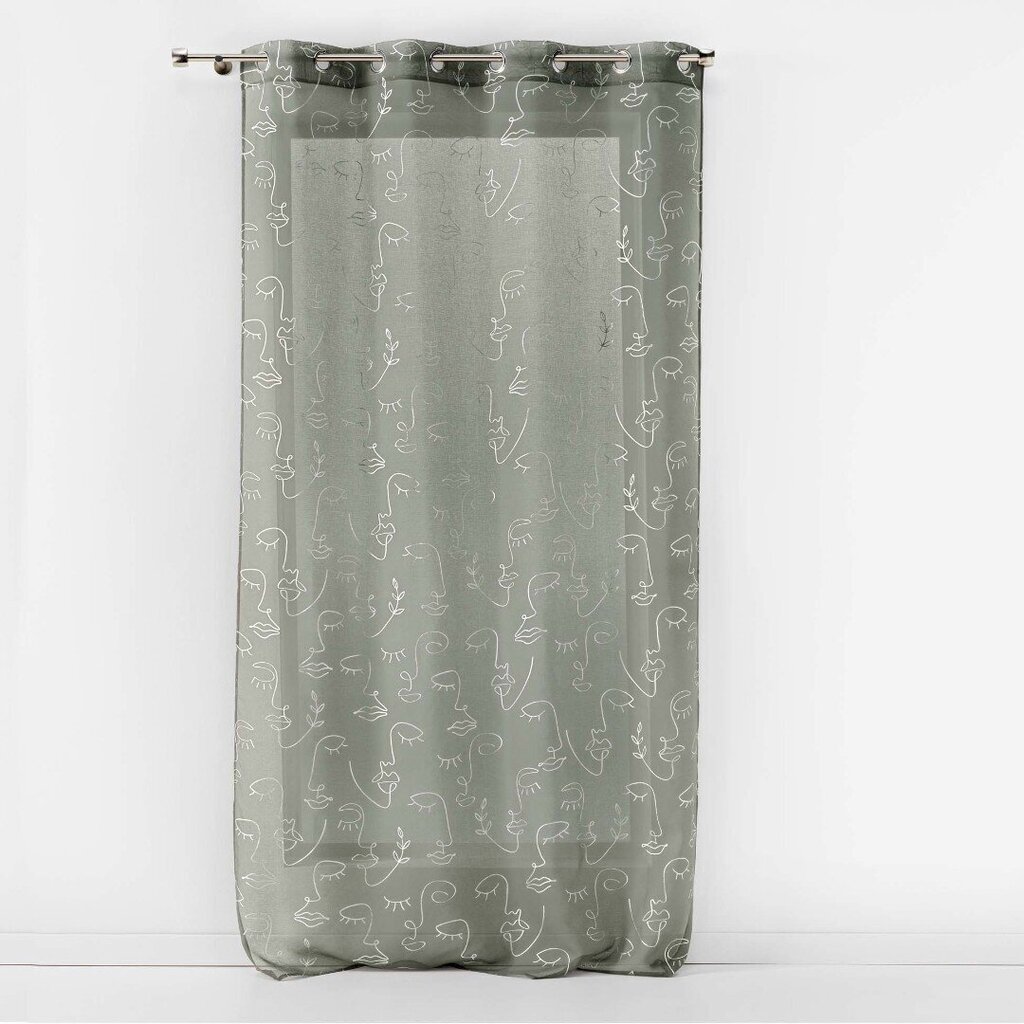 Arty Line -verho, vihreänharmaa, 140 x 240 cm, 1 kpl hinta ja tiedot | Verhot | hobbyhall.fi
