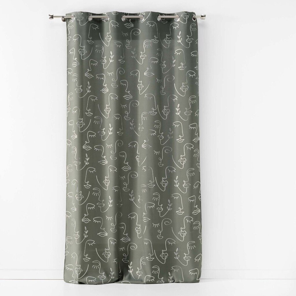 Arty Line -verho, vihreä, 140 x 260 cm, 1 kpl hinta ja tiedot | Verhot | hobbyhall.fi