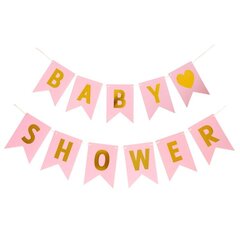 Kultainen Baby Shower -banneri Poika Tyttö Bunting Garland Baby Shower - Vaaleanpunainen vauvasuihku hinta ja tiedot | Hauskat juhlapelit ja -tuotteet | hobbyhall.fi