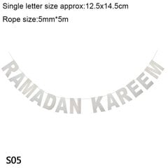 Kultainen Eid Mubarak -banneri seinälle ripustettava Ramadan Kareem Paper Garland EID-S05 hinta ja tiedot | Hauskat juhlapelit ja -tuotteet | hobbyhall.fi