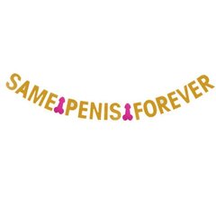 Kultainen SAME PENIS FOREVER Banneri Pottarijuhla -banneri -sama penisbanneri 1 hinta ja tiedot | Hauskat juhlapelit ja -tuotteet | hobbyhall.fi