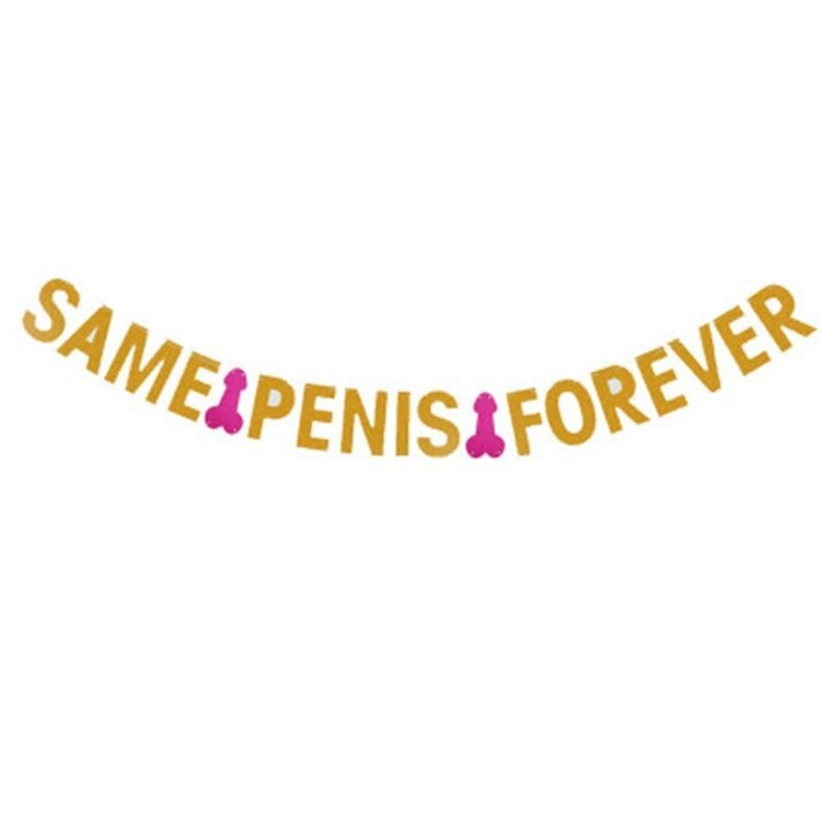 Kultainen SAME PENIS FOREVER Banneri Pottarijuhla -banneri -sama penisbanneri 1 hinta ja tiedot | Hauskat juhlapelit ja -tuotteet | hobbyhall.fi